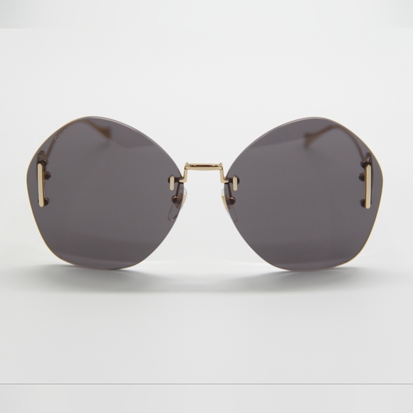 NEW GUCCI GG1203S 002 WOMEN GOLD GRAY OVERSIZED WOMEN SUNGLASSES GUCCI main image 11